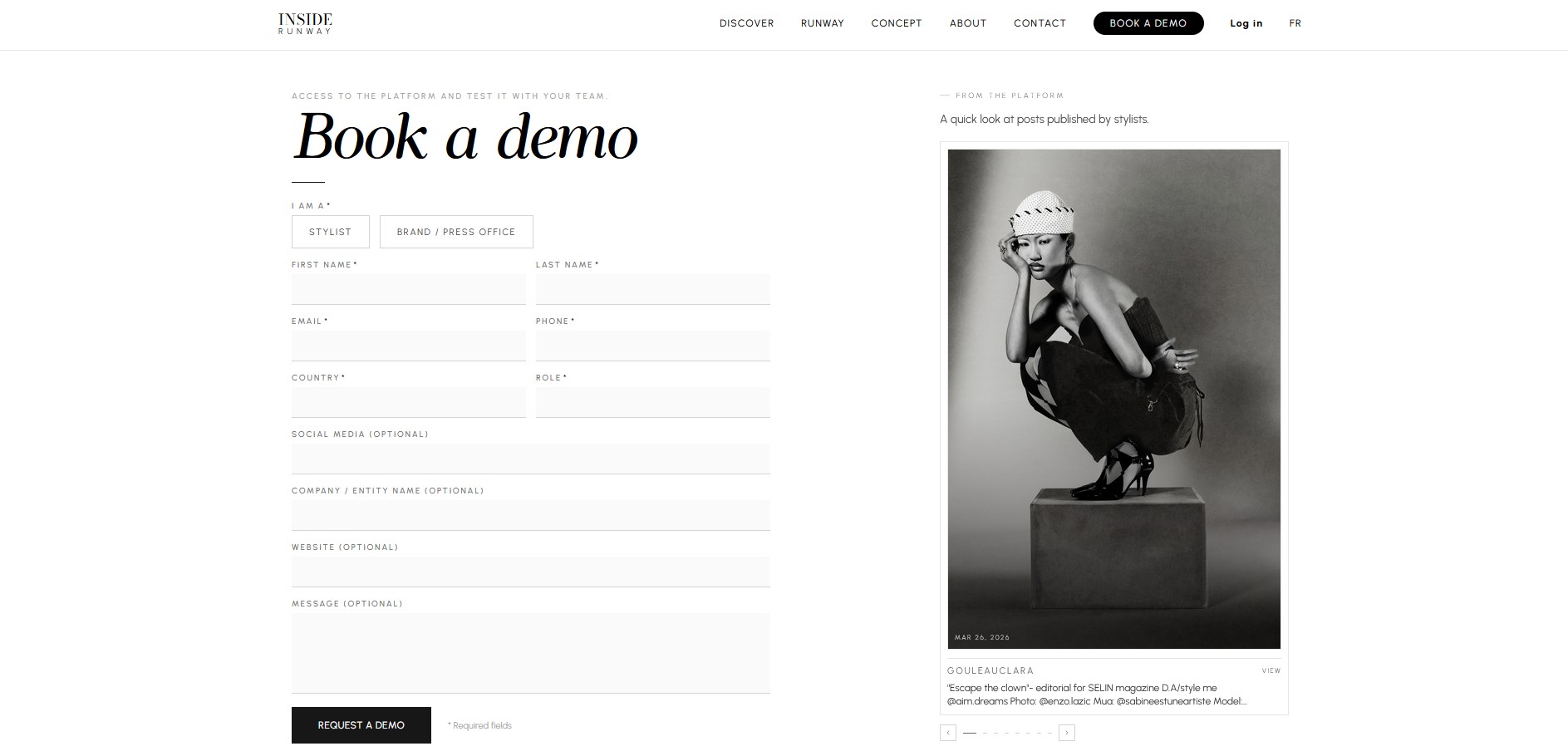 INSIDE RUNWAY - book a demo