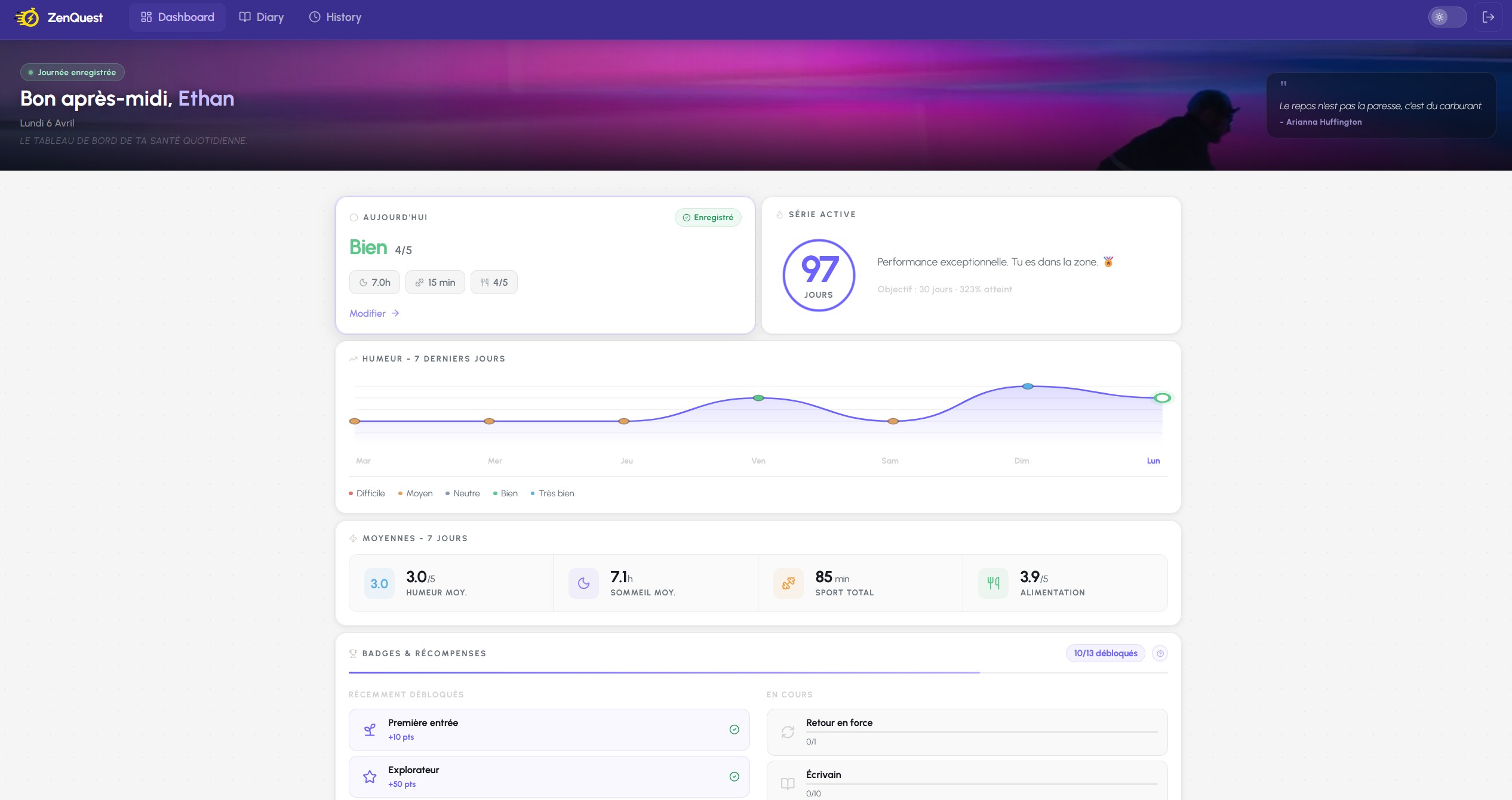 ZenQuest vue claire